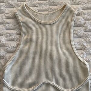 Cream Ribbed Bodysuit